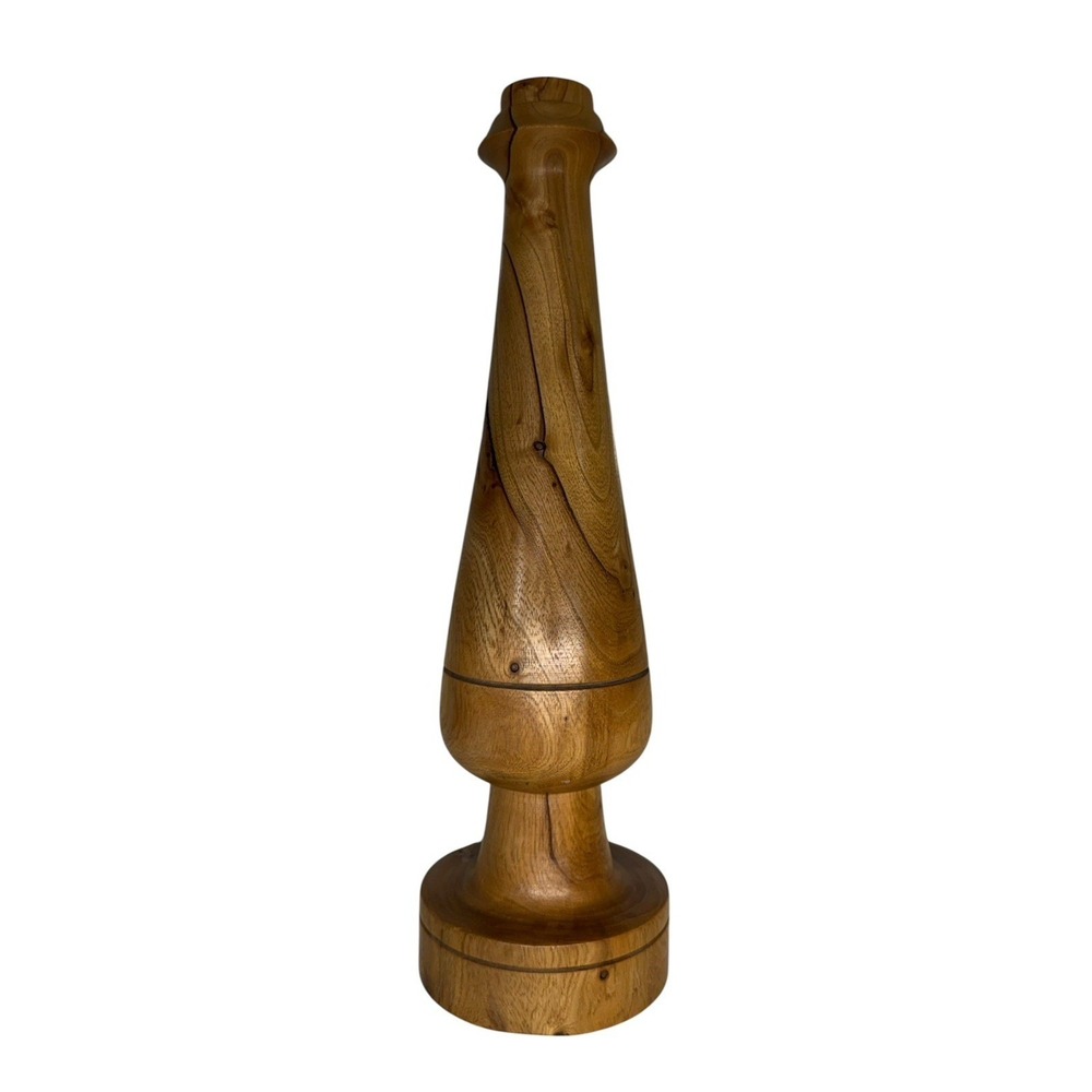 Vintage Hand Turned Wooden Candlestick‎ Taper Holders Hardwood Cottagecore